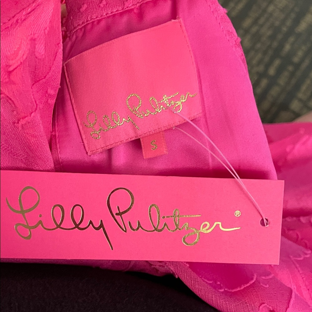 Lilly Pulitzer Kristine Pink Tango Halter Dress NWT Size Small - Picture 7 of 7